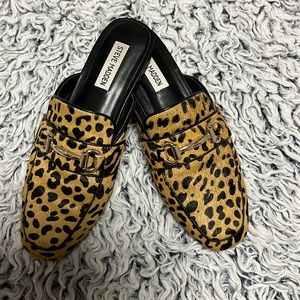 Steve Madden animal print mules